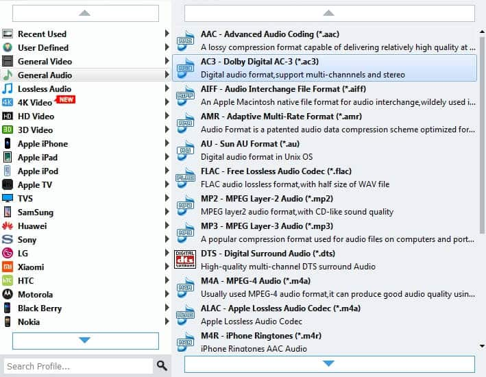 Set output format