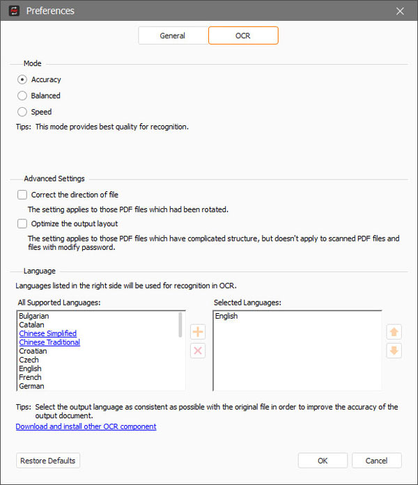 Preference OCR