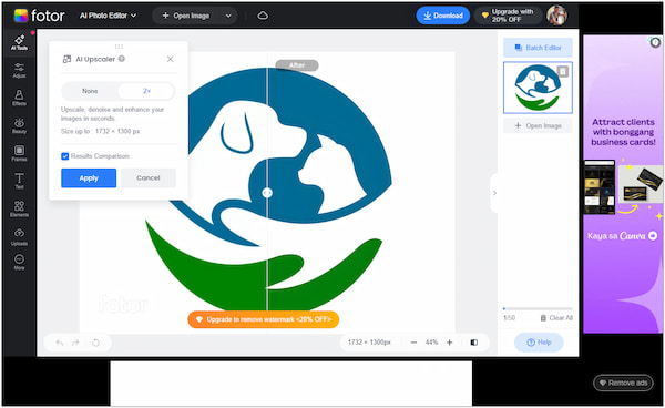 Fotor Image Upscaler
