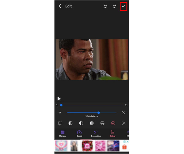 Gif Maker Mobile Editor Tools Check Button