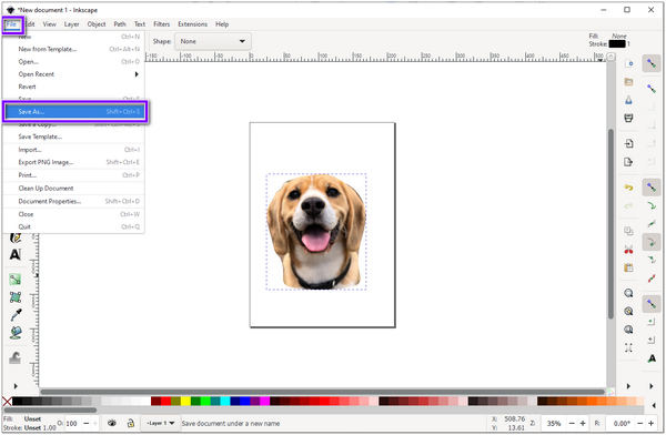 Erase Background on Inkscape Save