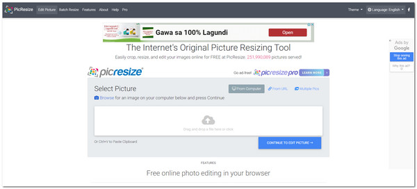 PicResize Main Interface