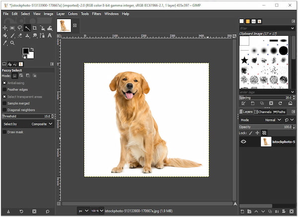 Make White Background Transparent GIMP Open