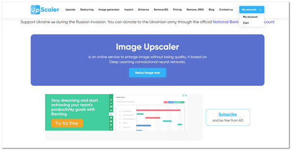 Upscaler Main Interface