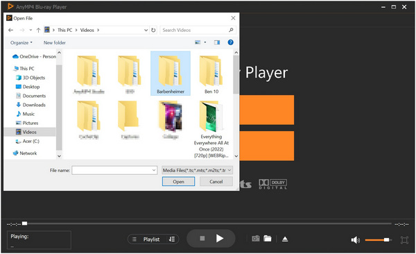 Anymp4 Blu Ray Player Browse-file