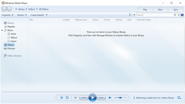 Windows Media Player Interface