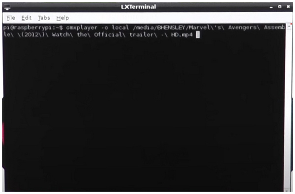 Omxplayer Open Command