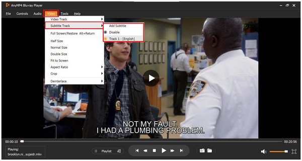 Anymp4 Blu-ray Player Add Subtitle