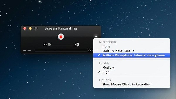 Quicktime screenrecording