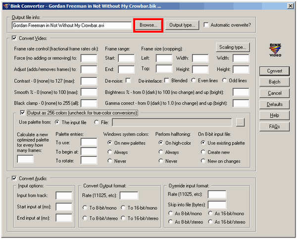 RAD Converter Browse BIK File