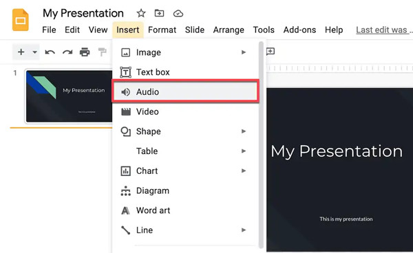 Insert Voiceover into Google Slides