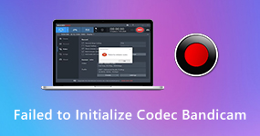 Failed to Initialize Codec Bandicam