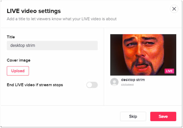 Broadcast Tiktok Streame