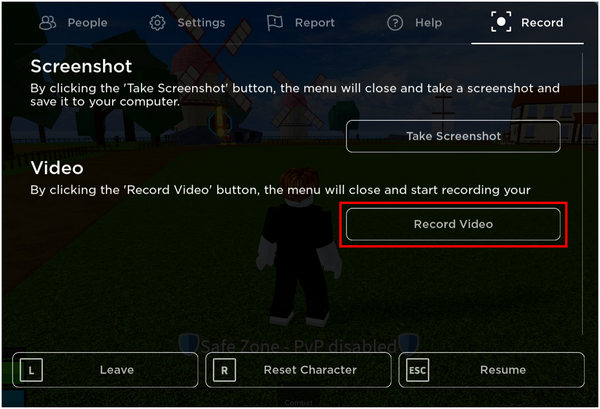 Roblox Record Video