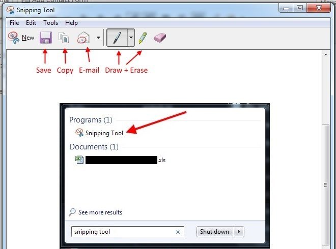 Snipping save