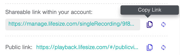 Lifesize share public link