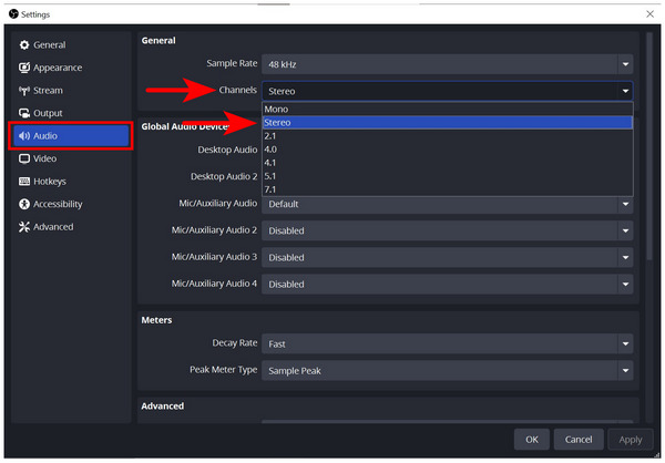 Obs Audio Channels Stereo