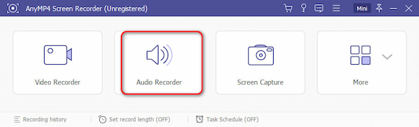 Anymp4 Screen Recorder Interface