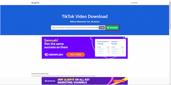 Download The Tiktok Video