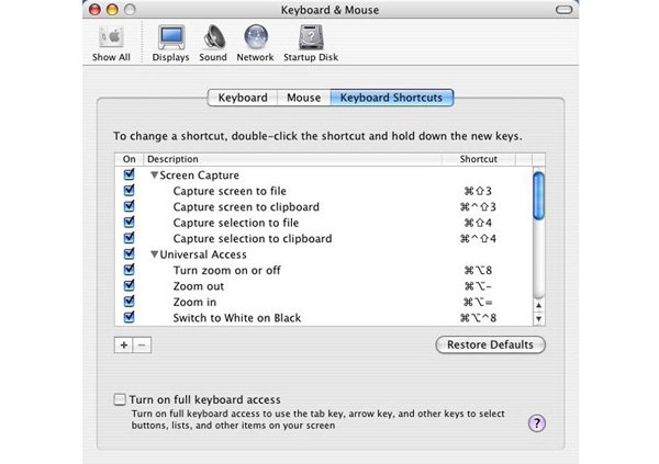 Keyboard Shortcuts