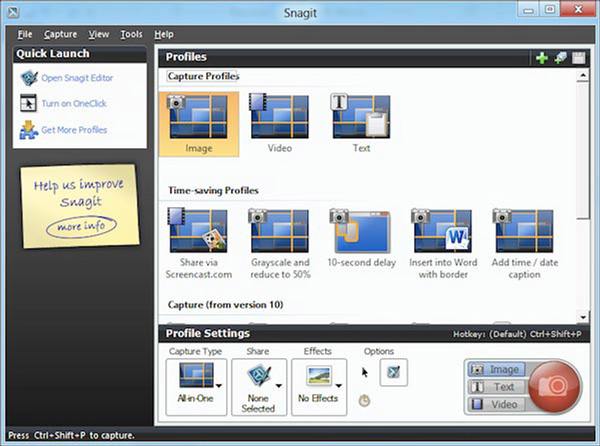 Snagit capture