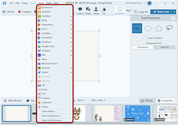 Snagit Integrations