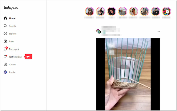 Scroll Instagram Homepage