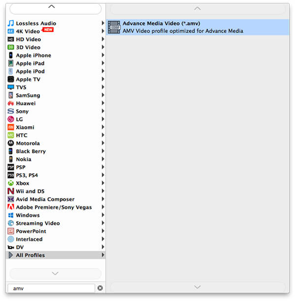 Set the output format