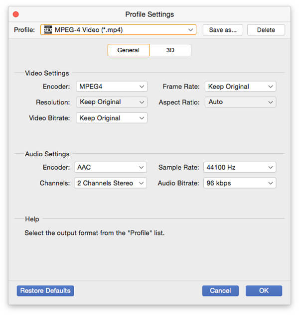 Profile Settings