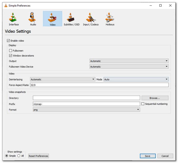 Make 3D Split Screen VLC Preference