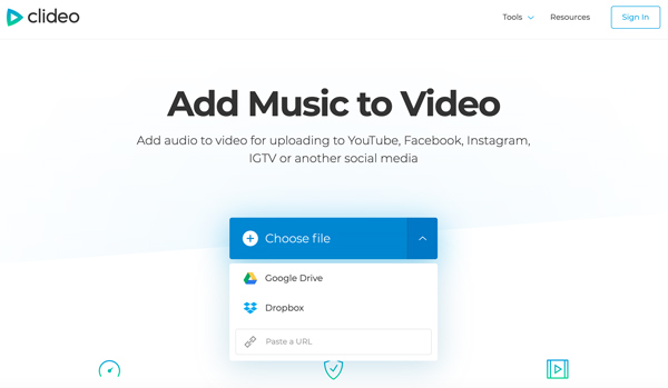 Clideo Add Music to Video