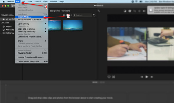 Import Media iMovie