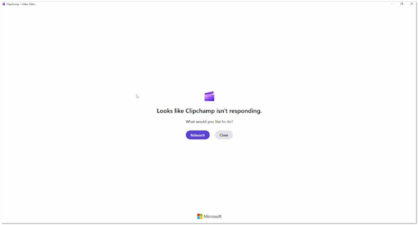 Clipchamp Keep Crashing