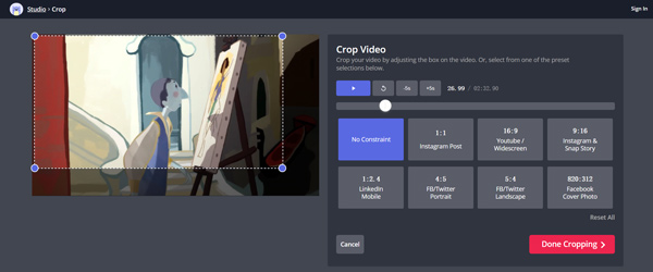 Crop Video Online Free