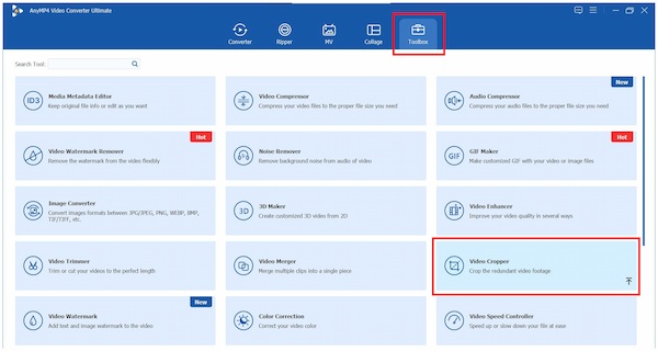 Anymp4 Video Converter Ultimate Toolbox Video Cropper