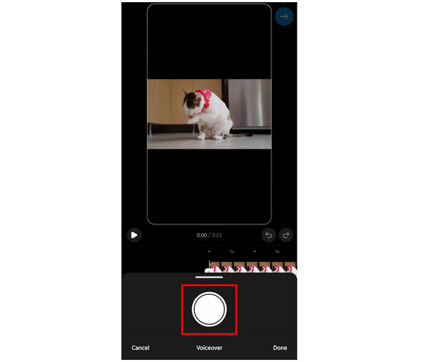 Instagram Reel Editor Voice Recording Button