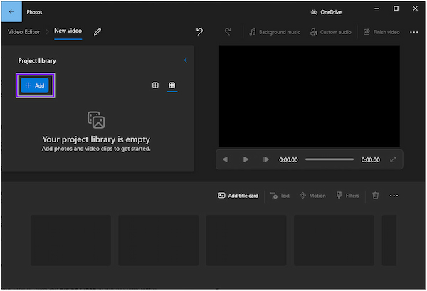 Edit Video on Windows 10 Add