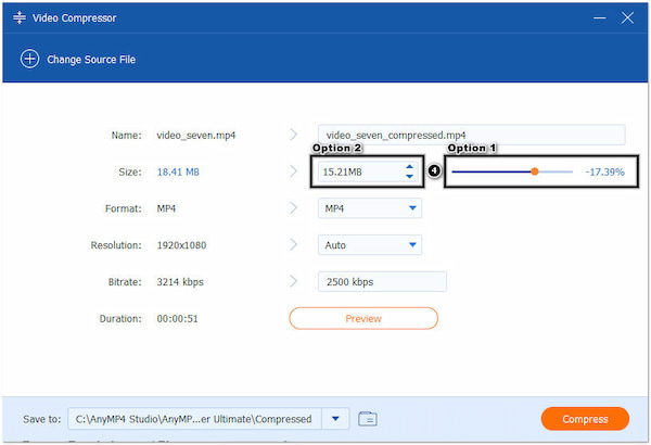 Customize Video File Size