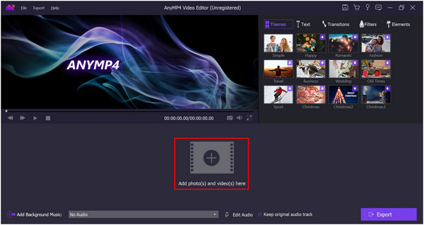 Anymp4 Video Editor Add Video