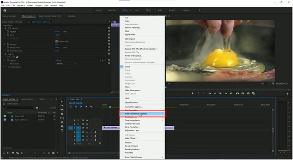 Premiere Pro Frame Hold Segment