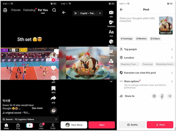 Create Recap Video on TikTok