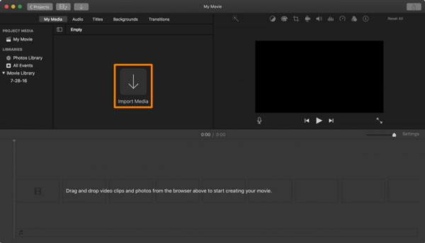 Import Media iMovie