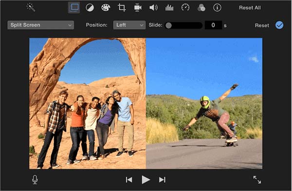 Split Screen Option iMovie