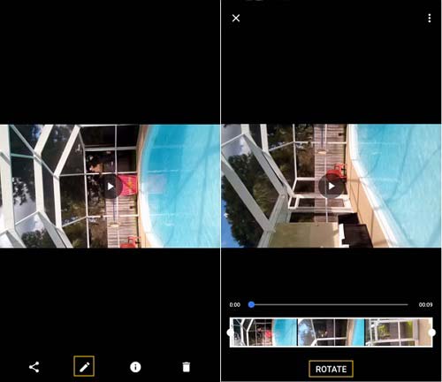 Google Photo Rotate Video