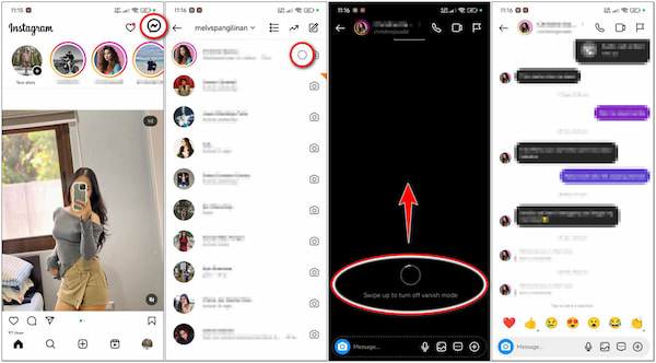 Turn off Vanish Mode on Instagram