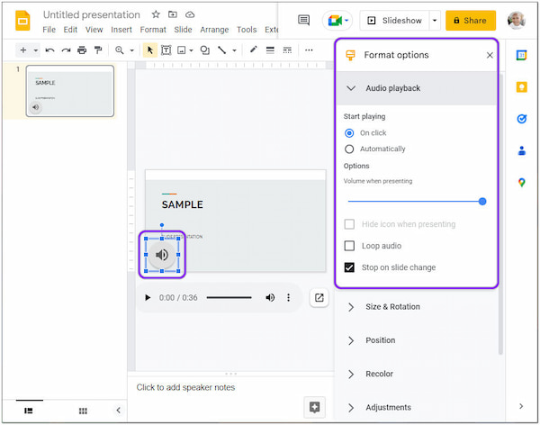 Voice Over on Google Slides Speaker