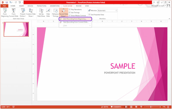 Voice Over on PowerPoint Beginning