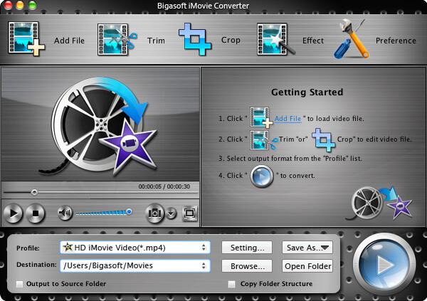 Bigasoft iMovie Converter for Mac